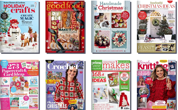 a selection of crafting magazine covers